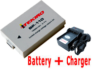 1500mAh BP-110 Replacement Battery + Charger for Canon HF R20 R21 R26 R28 R200 R206 Camcorders