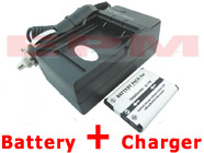 Polaroid 1000mAh DS5370 02491-0066-00 CTA-00730S Equivalent Digital Camera Battery + Charger